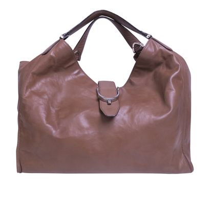 Stirrup Large, &pound;80, Handbags, Brown, Leather, Front view